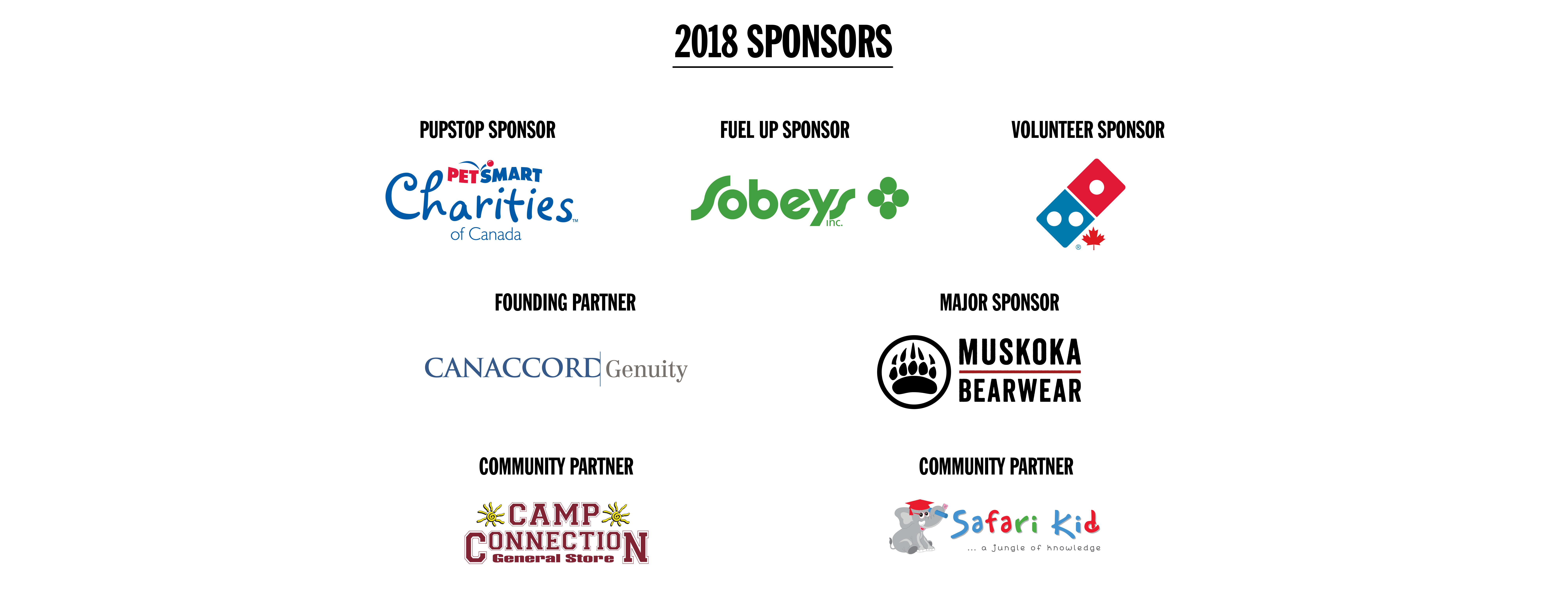 2018 Walk for SickKids sponsors