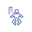 Icon of a baby with an IV