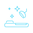 icon of a baby and lamp