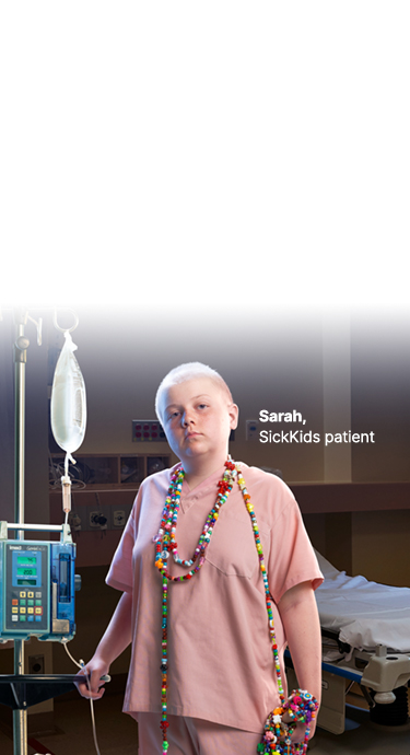 SickKids patient, Sarah with bravery beads