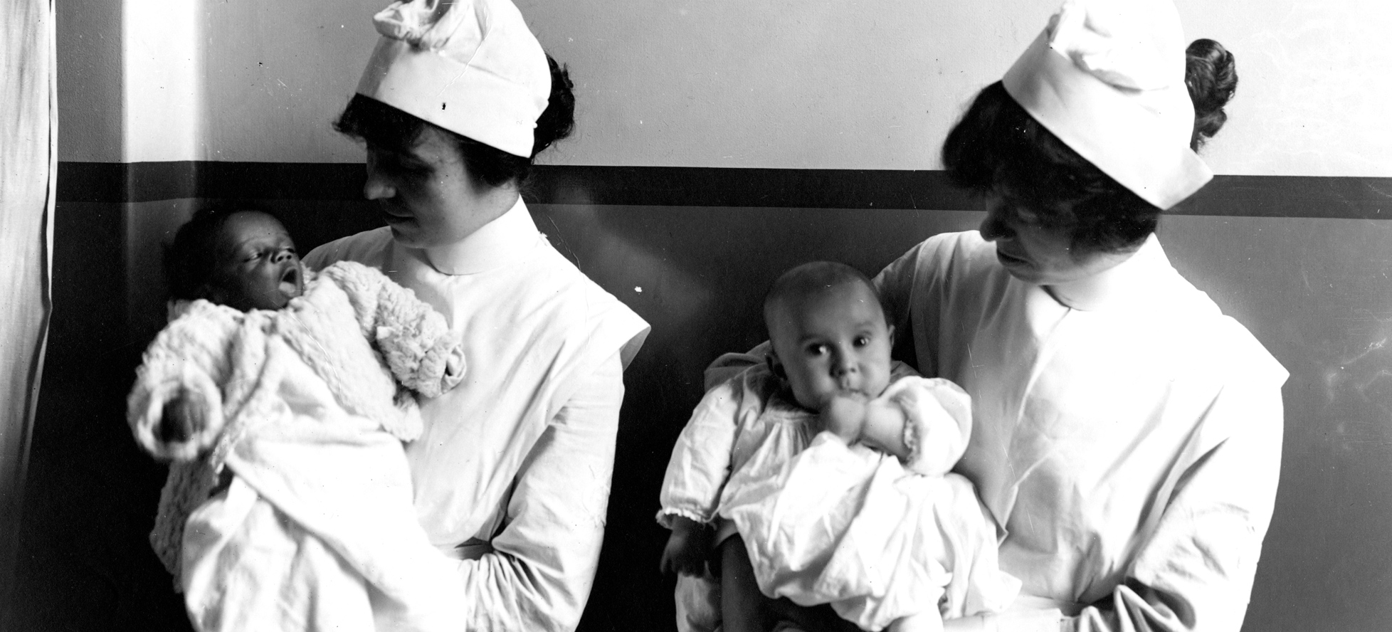 historic shot of SickKids nurses