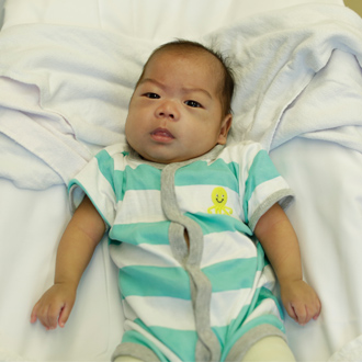 SickKids baby patient lying down