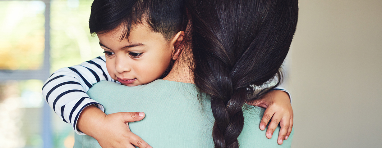 Caregiver and child
