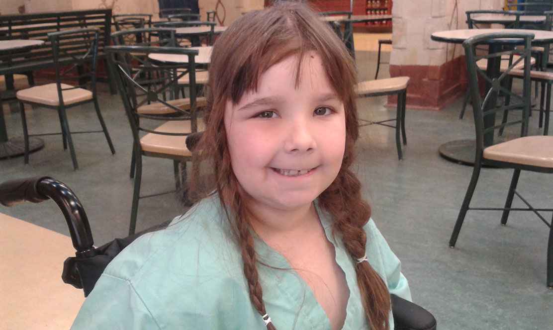 SickKids kid in wheelchair