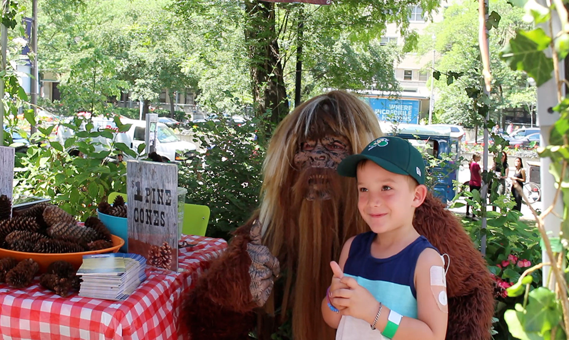 Bigfoot posing for photos