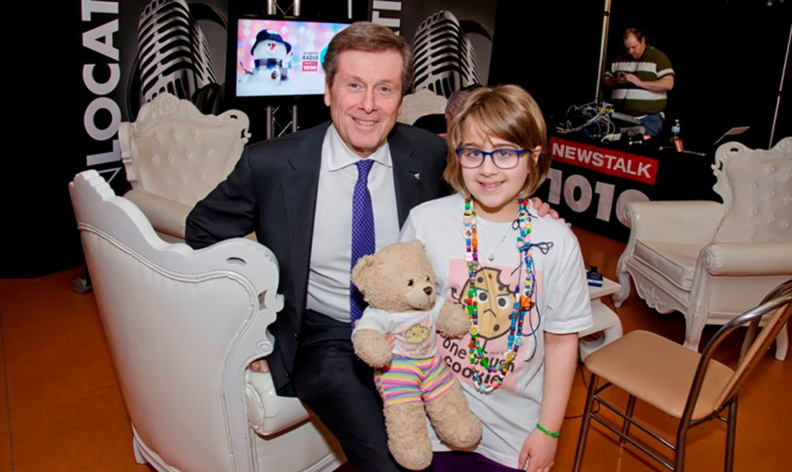 John Tory with SickKids patient