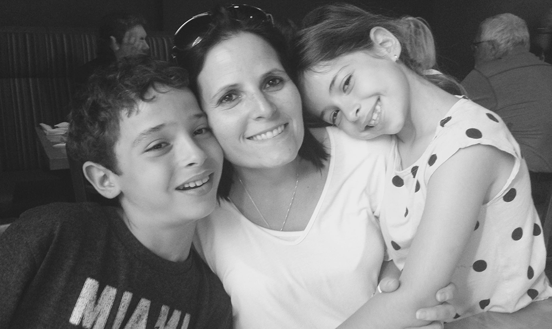 Photo of Skylar and Spencer and mom