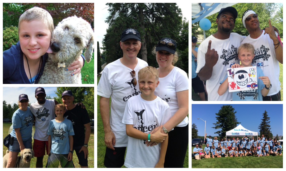 Collage of family members at Boat Rally event