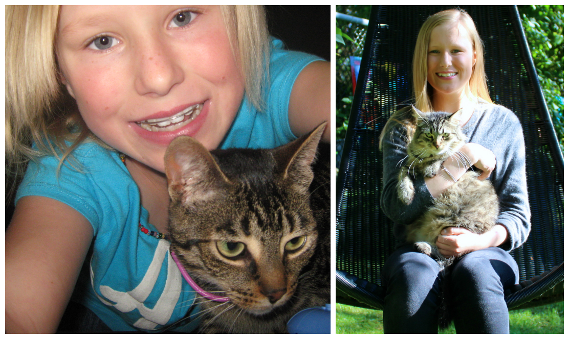 SickKids patient with her cats