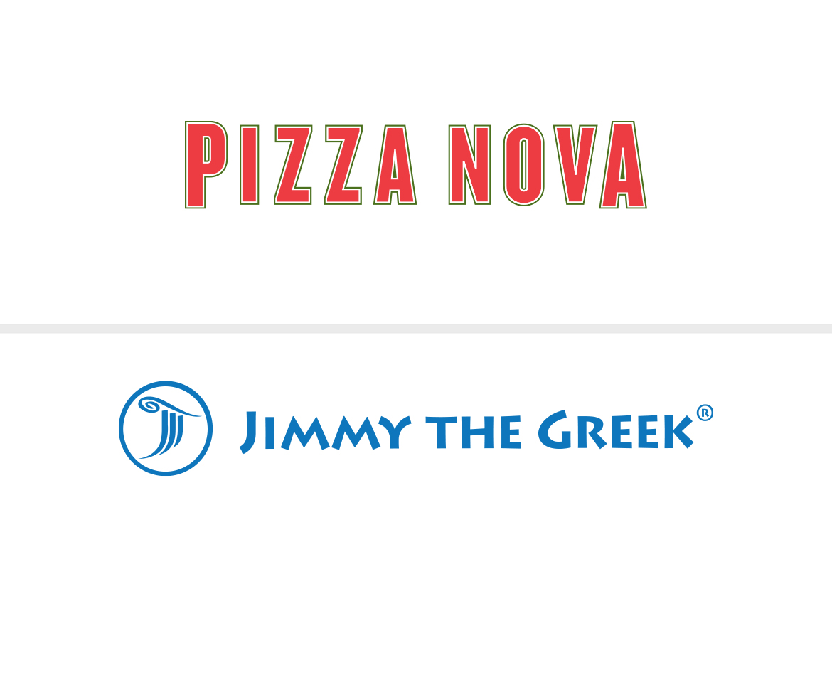 Pizza Nova Jimmy The Greek Logos