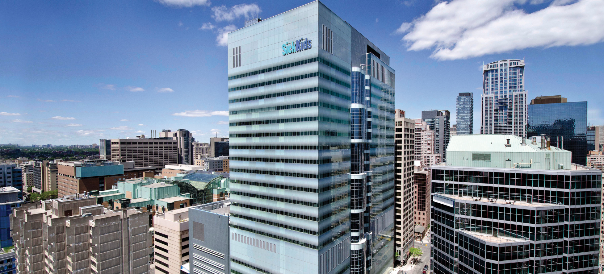 Photo of the outside of the Peter Gilgan Center for Research and Learning