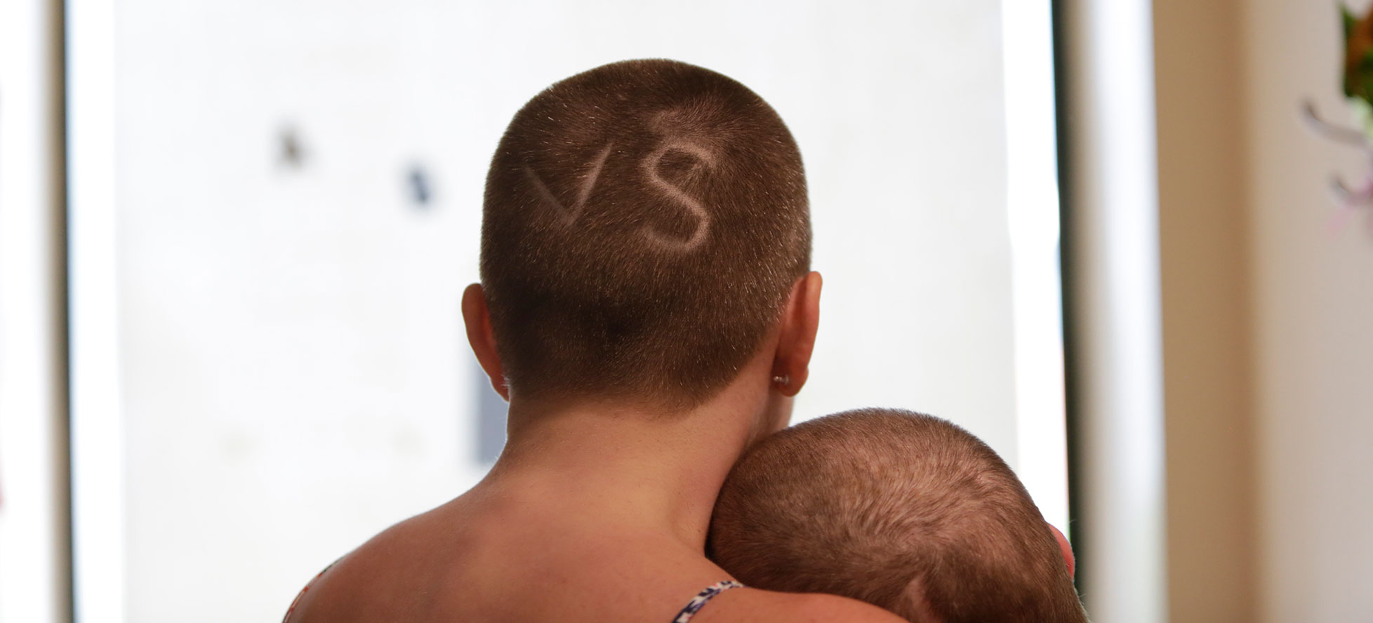 Head shaved with VS