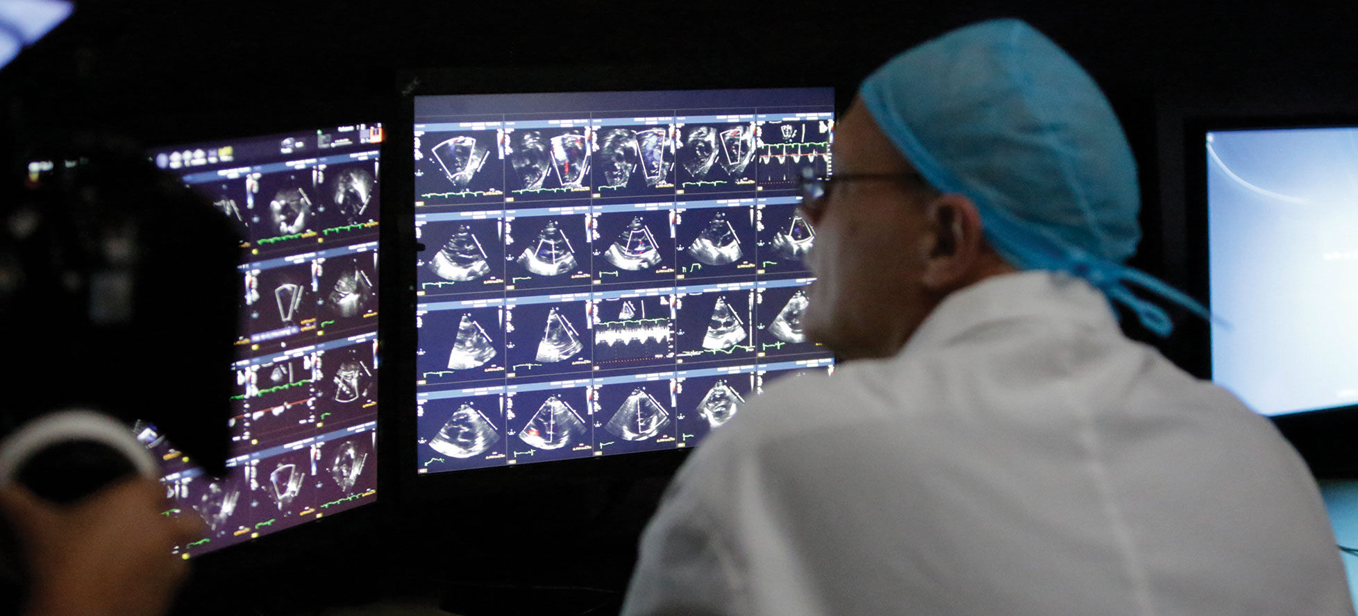 Doctor reviewing xray images