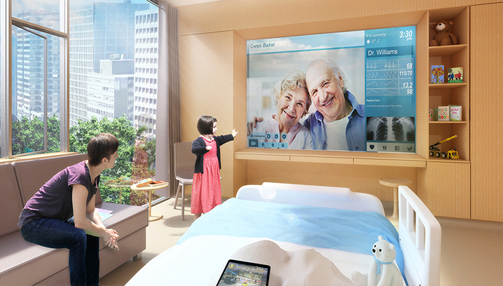 SickKids hospital rendering of patient room